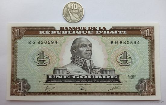 Werty71 Гаити 1 гурд 1987 UNC банкнота