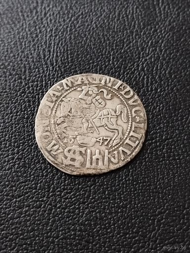 1 грош 1547 г. Литва. Сигизмунд Август.