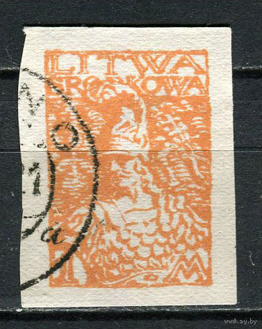 Центральная Литва - 1920 - Святой Маврикий 1M - [Mi.15B] - 1 марка. Гашеная.  (LOT EL37)-T10P23