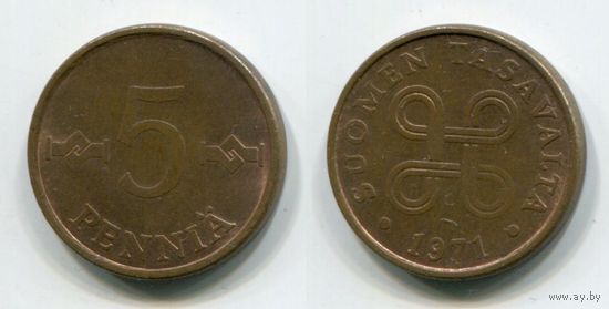 Финляндия. 5 пенни (1971, XF)