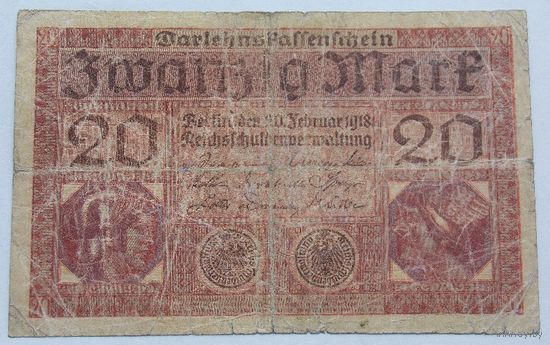 Германия 20 марок  1918