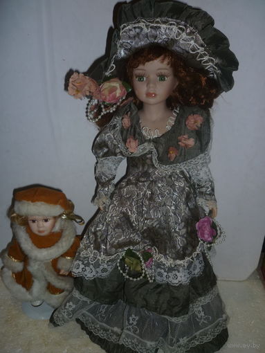 Две Фарфоровые Куклы. Дама с девочкой. Германия