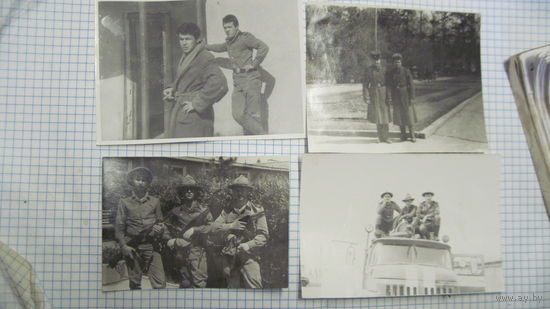 Четыре армейских фото конца 1980-х/1 с рубля.