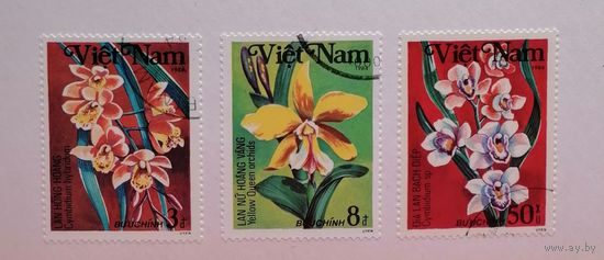 Вьетнам /1984/ флора / цветы.  Орхидеи / 3 Марки из Серии