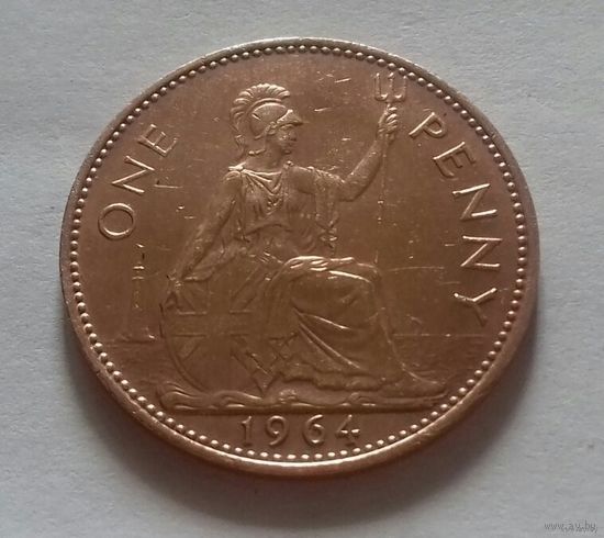 1 пенни, Великобритания 1964 г.