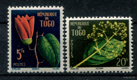 Того - 1959г. - цветы - 2 марки - полная серия, MNH [Mi 266-267]. Без МЦ!
