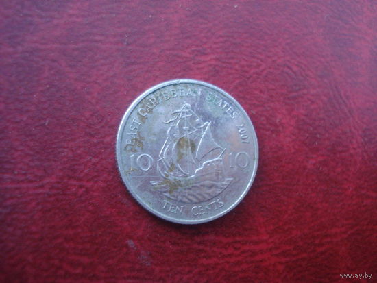 10 центов 2007 год Восточные Карибы