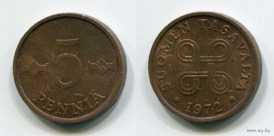 Финляндия. 5 пенни (1972, XF)