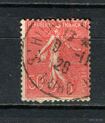 Франция - 1924/1926 - Жница 50С - [Mi.161] - 1 марка. Гашеная.  (Лот 37DA)