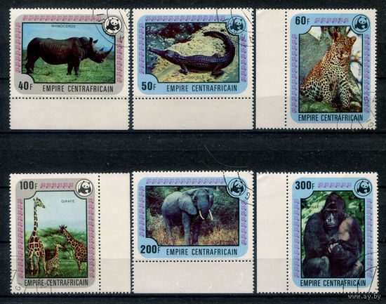 Центральноафриканская Империя - 1978г. - животные - 6 марок - полная серия, гашёные, одна марка с маленьким пятнышком на обратной стороне [Mi 532-537]. Без МЦ!