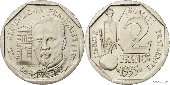 Франция 2 франка, 1995 100 лет со дня смерти Луи Пастера