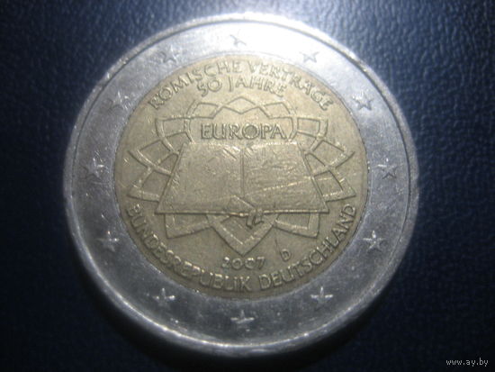 2 евро Германия Римский договор 2007 D