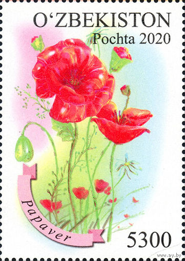 Флора Узбекистана 2020 год серия из 1 марки