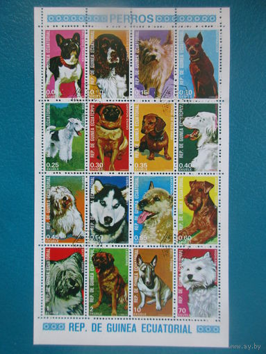 Экваториальная Гвинея 1977 г. Мi-1314-29. Собаки.