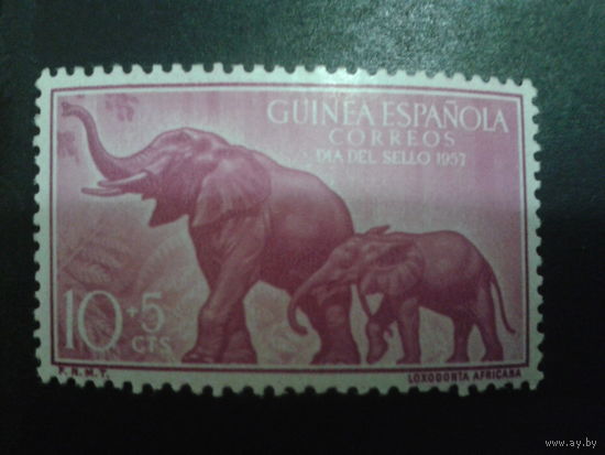 Гвинея 1957 колония Испании Слоны