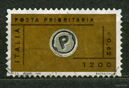 Стандартный выпуск. Приоритетная почта. Италия. 1999. Полная серия 1 марка