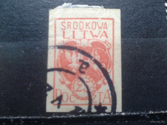 Литва Сродкова, 1920, Стандарт , геральдический щит, без перф.