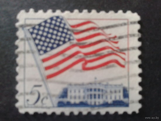 США 1963 стандарт, флаг и Белый дом