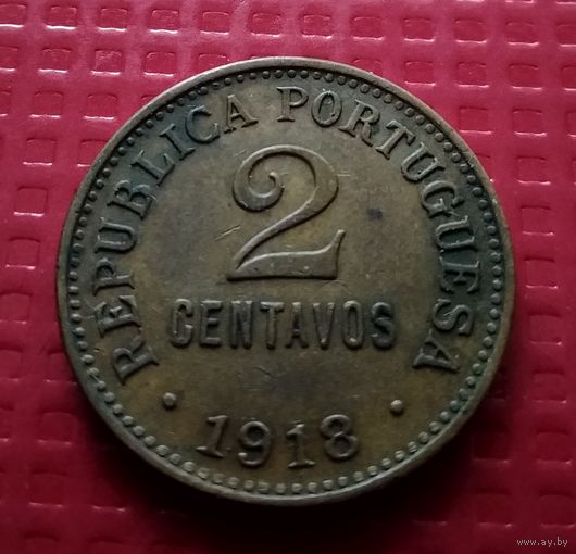 Португалия 2 сентаво 1918 г. #30226
