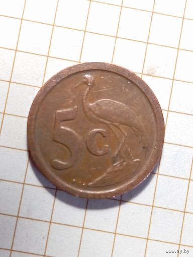 Южная Африка 5 центов 1991 года .
