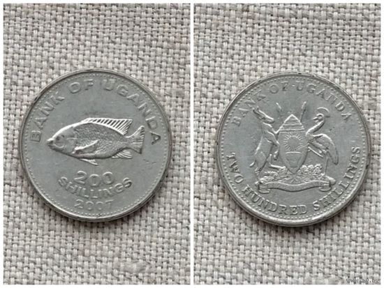 Уганда 200 шиллингов 2007/фауна/рыба/(FA)