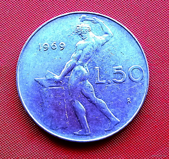 34-25 Италия, 50 лир 1969 г.