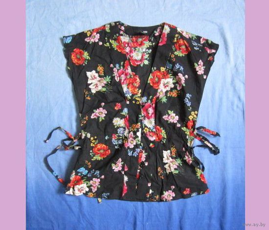 Блузка H&M в цветочный принт, р.XS