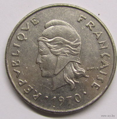 Французская Полинезия 20 франков 1970 г