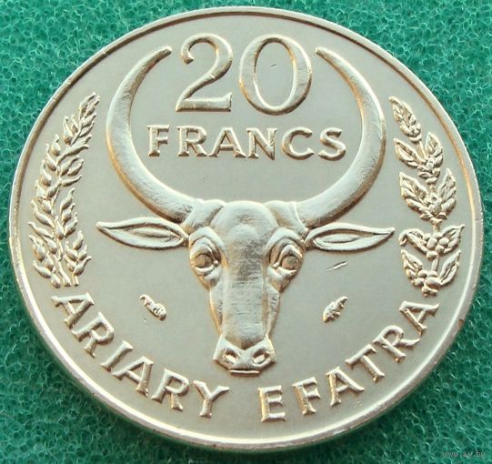 Мадагаскар. 20 франков 1987 года   KM#12  "F.A.O"