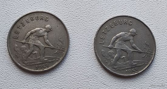 Люксембург 1 франк, 1953 2-6-27*28