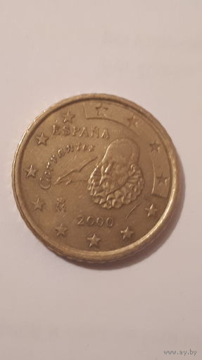 50 евро центов Испания  2000