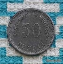 Финляндия 50 пенни 1945 года, UNC. II Мировая война! RR