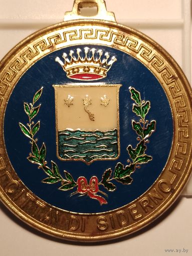 Медаль CITTA DI SIDERNO, эмаль.