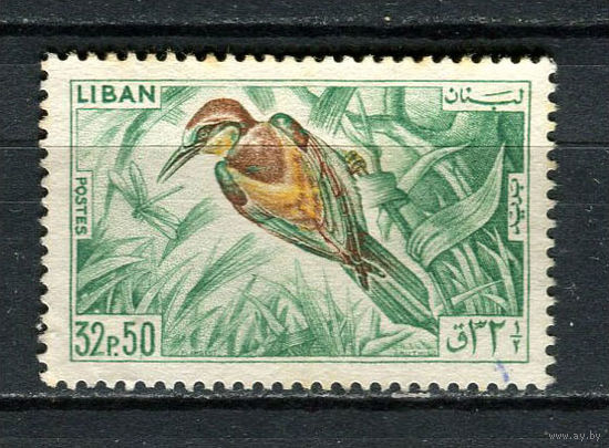 Ливан - 1965 - Птица 32,50Pia - [Mi.899] - 1 марка. Гашеная.  (Лот 50CG)
