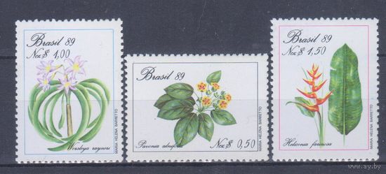 [233] Бразилия 1989. Флора.Цветы. СЕРИЯ MNH