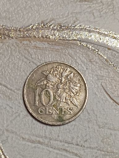 Тринидад и Тобаго 10 центов 1990 года .
