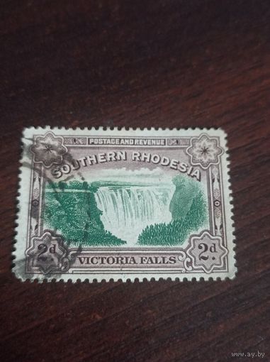 Британская южная Родезия 1932 года. Водопад Виктория.