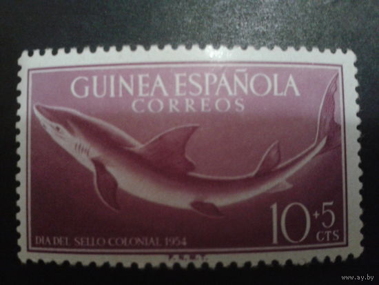 Гвинея 1954 колония Испании Акула