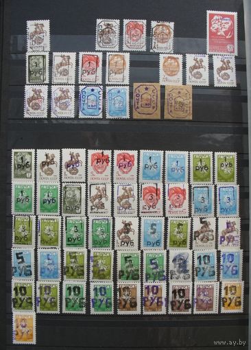 Коллекция. Почтовые марки РБ 1992 - 2002 г.г. В основном квартблоки.