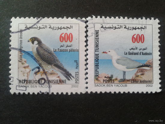 Тунис 2002 птицы Mi-3,2 евро гаш.