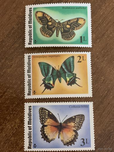 Мальдивы 1975. Бабочки. Полная серия