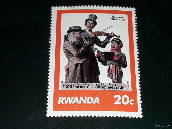 Руанда 1981 Живопись. Рождество. Роквелл Омнибус. Чистая марка