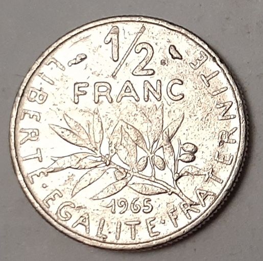 Франция 1/2 франка, 1965 (3-11-155)