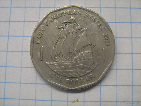 Восточно карибские штаты 1 доллар 2004г. км39