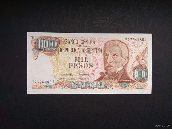 1000 песо 1976 года. Аргентина. P304d2. UNC