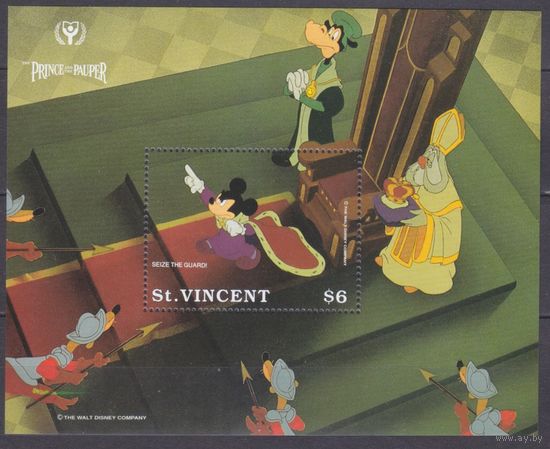 1991 Сент-Винсент 1841/B185 Дисней - Коронация Микки 6,00 евро