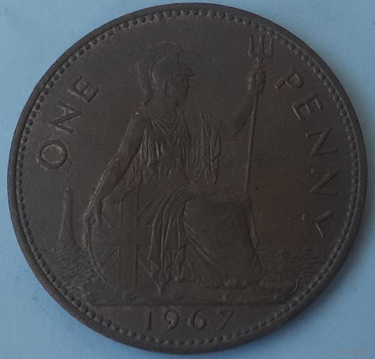 Великобритания 1 пенни, 1967 (4-4-3)