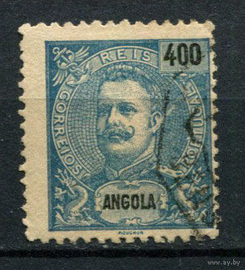 Португальские колонии - Ангола - 1903 - Король Карлуш I 400R - [Mi.86] - 1 марка. Гашеная.  (Лот 110AO)