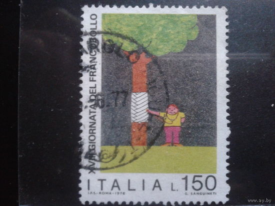 Италия 1976 День марки, рисунок ребенка