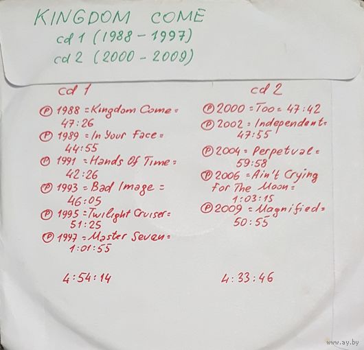 CD MP3 дискография KINGDOM COME на 2 CD